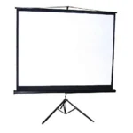 LW TPS-200T Portable Tripod Projector Screen – 200 x 200 cm (78 x 78 Inch), Matte White 1.1 Gain, Height Adjustable Stand