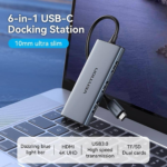 Vention 6-in-1 USB-C Docking Station Gray - Image 3