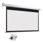 Auto Electric Motorized Projector Screen – 243 x 243 cm (96 x 96 Inch / 8x8 ft), Matte White 1.1 Gain, Wireless Remote Control, Wall & Ceiling Mount