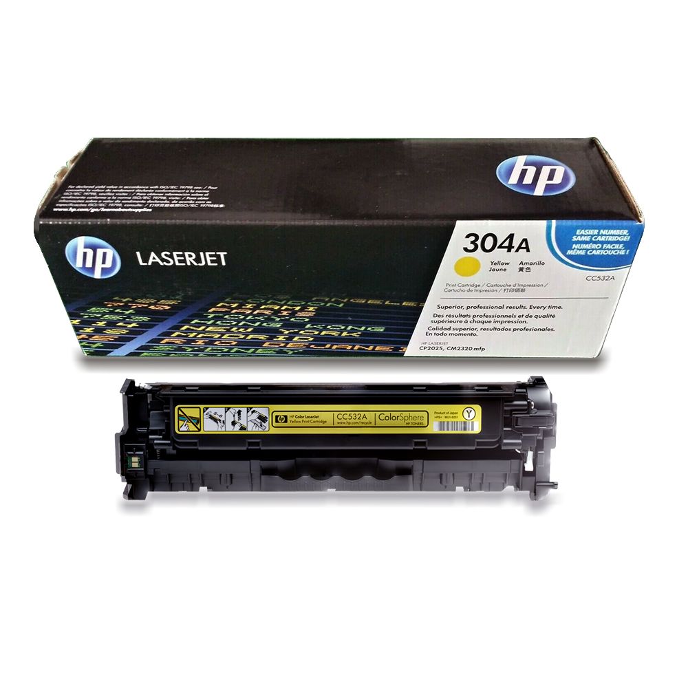 HP-304A-Yellow-Original-LaserJet-Toner-Cartridge-CC532A HP 304A Yellow Original LaserJet Toner Cartridge - Image 1