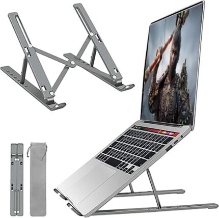 Foldable Metallic Laptop Stand